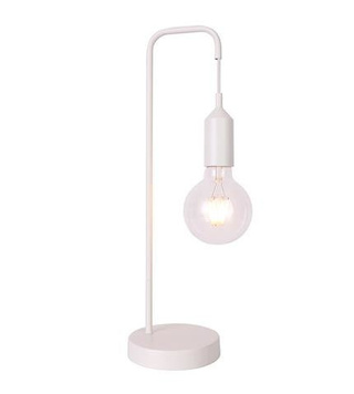 Lampka nocna Laren Ledea biała metalowa nowoczesna E27