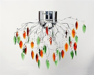 Żyrandol Candellux wiszący glamour szklany wielokolorowy 8-punktowy do salonu