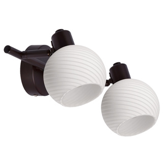 Lampa sufitowa Grano listwa ze szklanymi kloszami 2-punktowa do sypialni