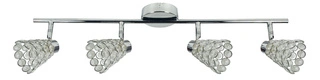 Lampa sufitowa Glossy listwa regulowana 4-punktowa do salonu