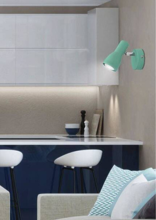 Kinkiet Picardo regulowany miętowy 1xE14 metalowy