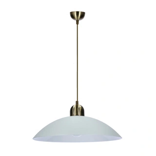 Lampa wisząca Mira szklana biała z kloszem do jadalni 1xE27 nad stół