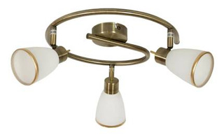 Lampa sufitowa Regent ze szklanymi kloszami regulowana 3-punktowa metalowa