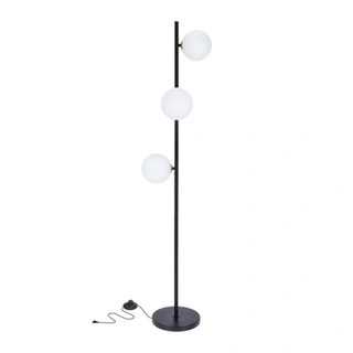 Lampa podłogowa Kama klasyczna z kloszem 3-punktowa do salonu