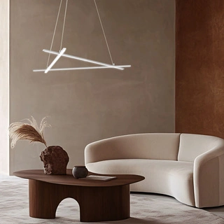 Lampa wisząca Led ANDROS 3-punktowa - geometryczna lampa w kształcie trójkąta - nowoczesny żyrandol 4000K