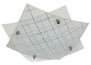 Plafon LED Dublos kwadratowy 31 cm 6200-6500K szkło biały IP20