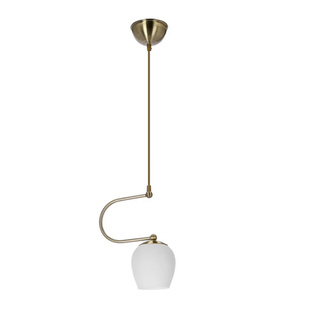 Lampa wisząca Serano szklana kula do jadalni pojedyncza E27 biała