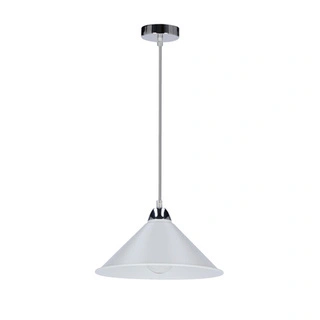 Lampa wisząca Avola metalowa do jadalni biały klosz pojedyncza E27