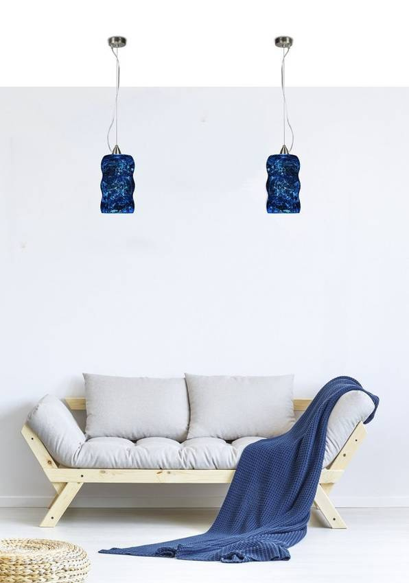 Lampa wisząca niebieska szklana Trilogy 31-00500 - szczegóły produktu