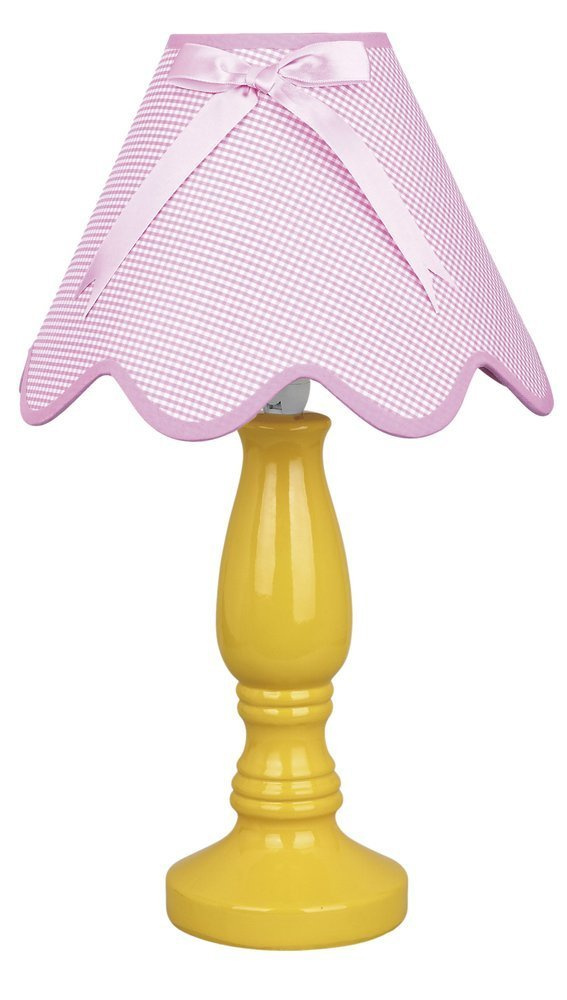 Lampka nocna Lola ceramiczna różowa dla dzieci E14 klasyczna