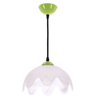 Lampa wisząca Colori szklana z białym kloszem pistacjowa 1xE27 do salonu kuchni