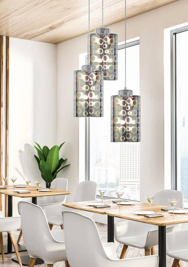 Lampa wisząca Nocturno Candellux - detal klosza 3D