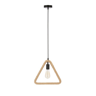 Lampa wisząca Triun trójkątna czarna szklana 1-płomienna E27 do jadalni