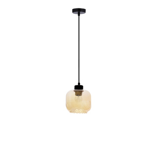 Lampa wisząca Marla z kloszem szklana pojedyncza czarna do salonu E27