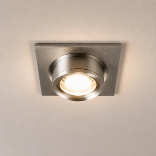 Nowoczesna oprawa wpuszczana MR16 SC-02 SNS/AL srebrna stała aluminium + oprawka GU10