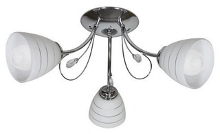 Lampa sufitowa Simpli ze szklanymi kloszami 3-punktowa do salonu