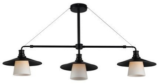 Lampa wisząca Loft czarna matowa potrójna metalowa nad stół E27 Candellux