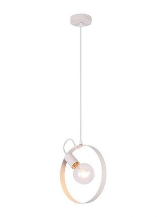 Lampa wisząca Nexo biała metalowa pojedyncza do salonu E27