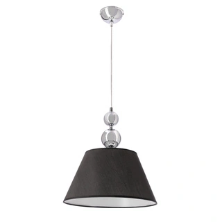 Lampa wisząca z abażurem Aral czarna pojedyncza nowoczesna do salonu nad stół