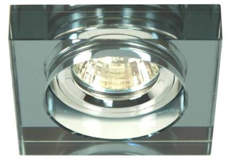 Oczko sufitowe kwadratowe szklane grafitowe chrom ruchome GU10 230V