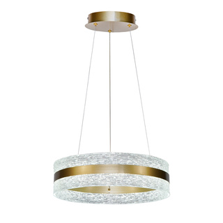 Lampa wisząca Castillo 40 złota do jadalni z kryształkami LED 24W zmienna barwa światła