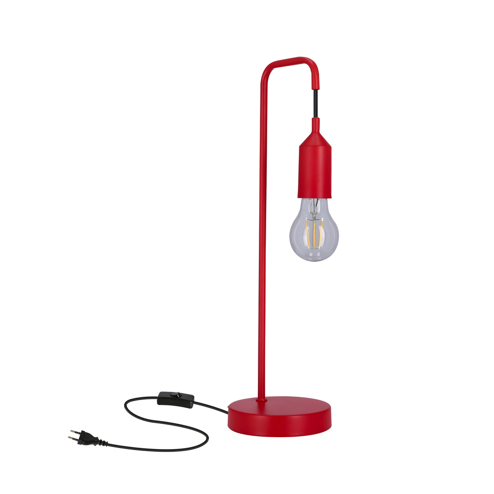 Lampka nocna Laren Ledea czerwona metalowa E27