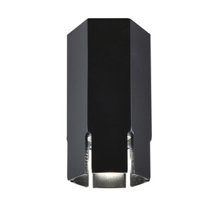 Lampa sufitowa tuba czarna natynkowa metalowa GU10 IP20