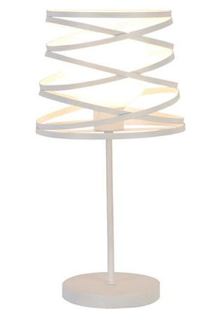 Lampka nocna Akita Ledea biała metalowa ze szklanym kloszem