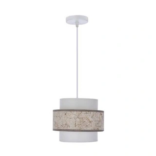 Lampa wisząca z abażurem Calmi nowoczesna biała do salonu i jadalni