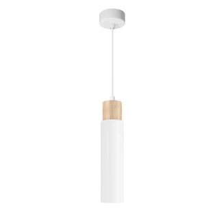 Lampa wisząca tuba Claro biała metalowa 1xGU10 pojedyncza