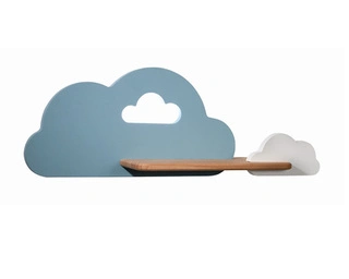 Kinkiet Cloud kinkiet dziecięcy chmurka z półką LED zintegrowany do pokoju dziecka