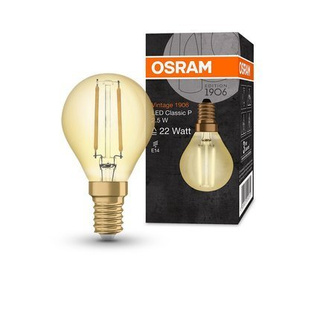 Żarówka led E14 2,5W 220lm 2400k vintage P22 Osram