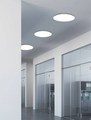 Plafon LED Mega okrągły biały 28 cm 4000K szklany klosz