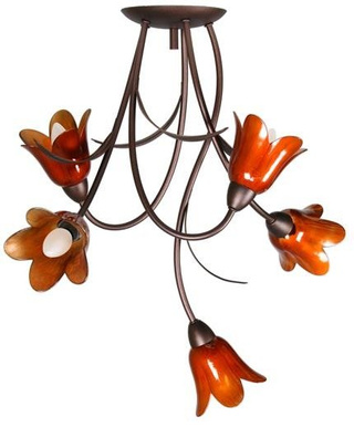 Lampa sufitowa Candellux ze szklanymi kloszami 5-punktowa