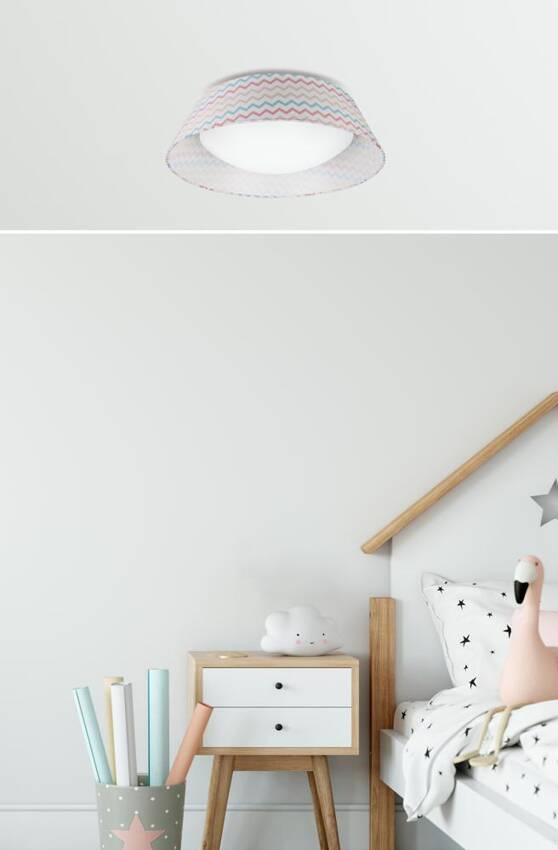 Lampa sufitowa River okrągła z abażurami LED do pokoju dziecięcego