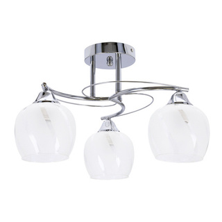 Lampa sufitowa Prego ze szklanymi kloszami 3-punktowa do salonu