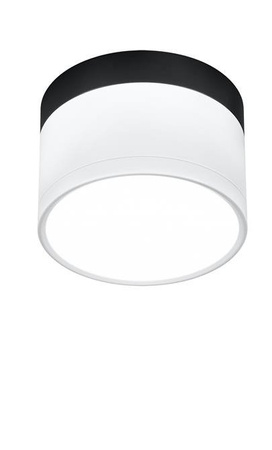 Lampa sufitowa tuba czarno-biała LED 9W 4000K okrągła natynkowa