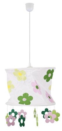 Lampa wisząca Pipi w kwiatki pojedyncza z tworzywa sztucznego do sypialni
