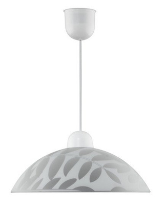 Lampa wisząca Letycja szklana z kloszem do jadalni pojedyncza 1xE27 biała