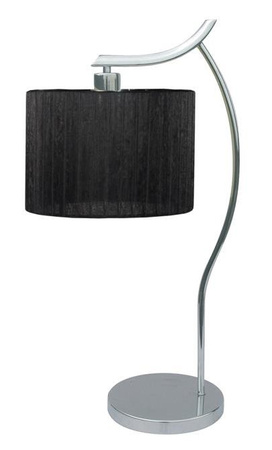Lampka nocna Draga z abażurem czarna chromowa klasyczna Candellux