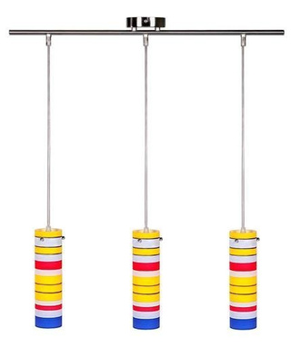 Lampa wisząca Fresco potrójna tuba szklana do pokoju dziecięcego 3xG9