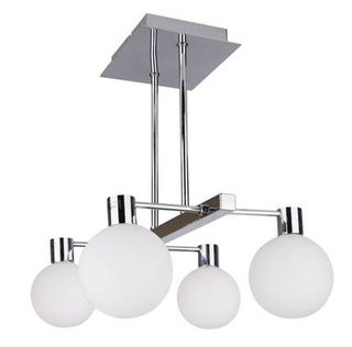 Lampa sufitowa Maldus ze szklanymi kloszami 4-punktowa do kuchni i jadalni