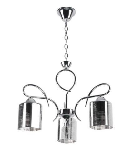 Żyrandol chrom + srebrny lampa wisząca 3xE27 Italo 33-00699