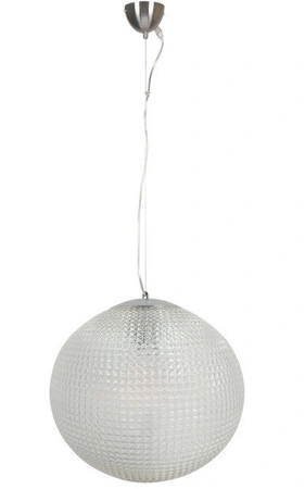Lampa wisząca Lucida szklana kula do salonu i jadalni 1xE27 biały