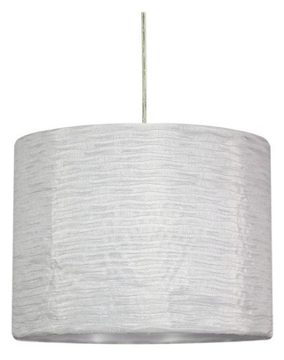Lampa wisząca z abażurem Summer biała tkaninowa klasyczna E27 do salonu