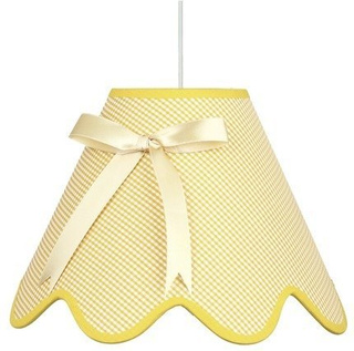 Lampa wisząca z abażurem Lola żółta do sypialni E27