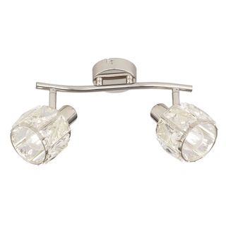 Lampa sufitowa Dubai listwa ze szklanymi kloszami 2-punktowa do salonu
