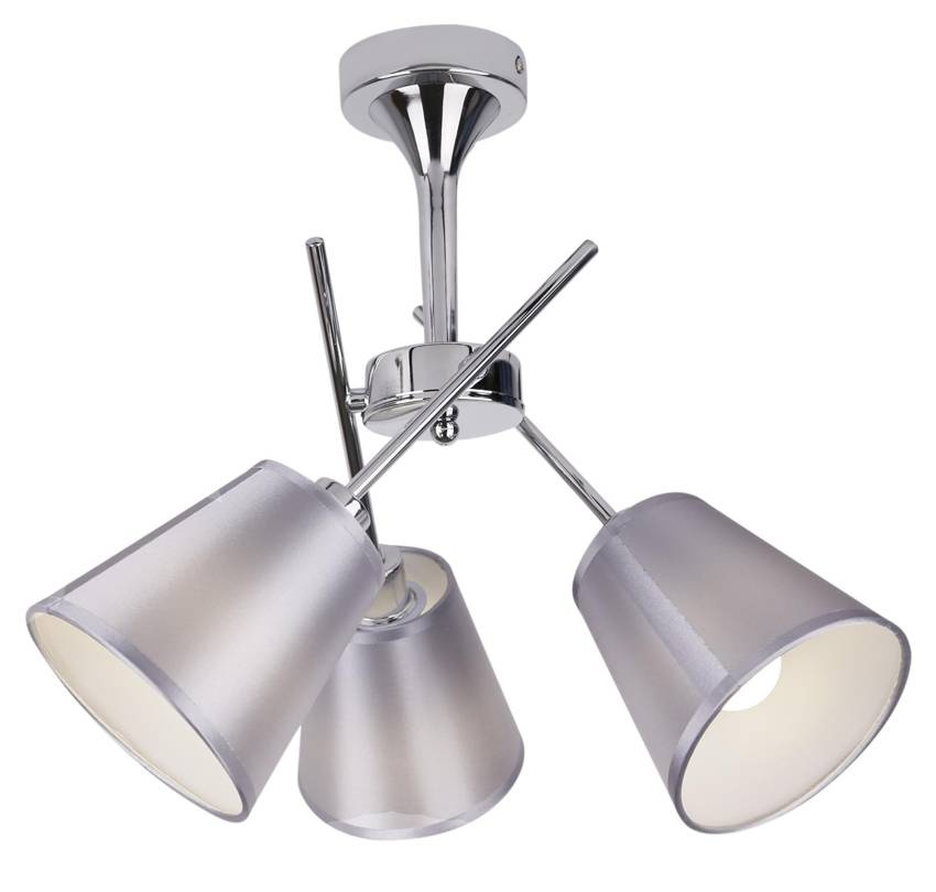 Lampa sufitowa Vox z abażurami regulowana 3-punktowa do salonu