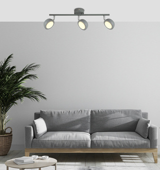 Lampa ścienna Candellux mild 93-66541 listwa led szary 3000K