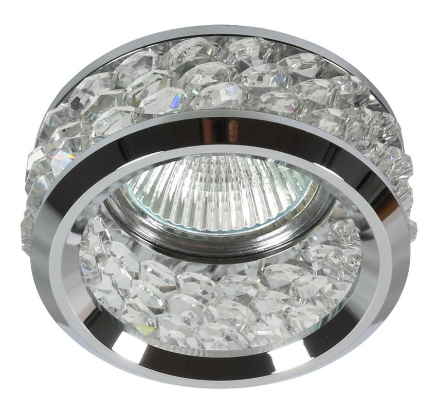 Oprawa stropowa Candellux okrągła kryształ 2227375 w aranżacji